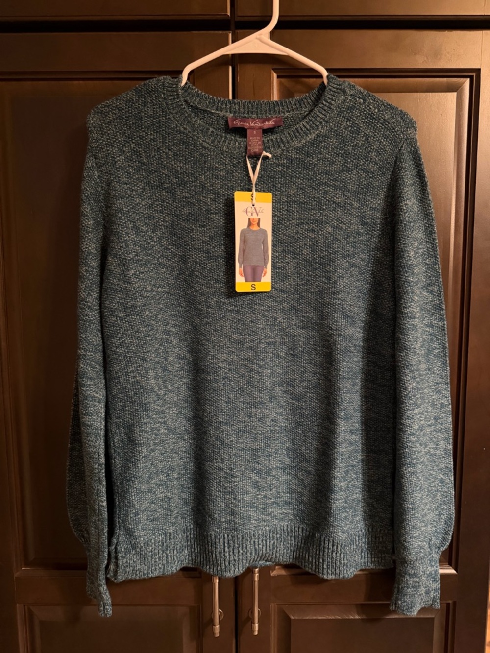 Gloria Vanderbilt Men’s Crewneck Sweater - Teal Blue Heather
